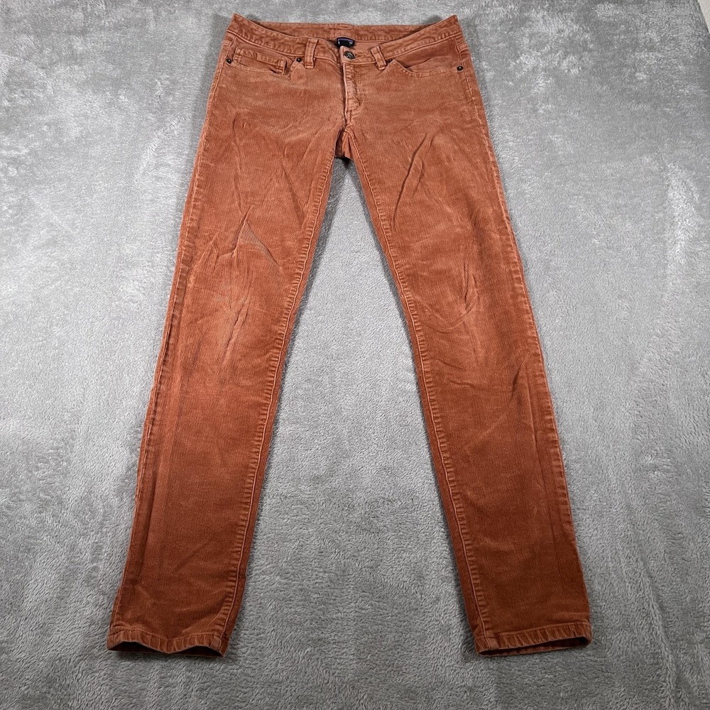 Patagonia Fitted Corduroy Pants Womens 28 Brown Slim Straight Organic Cotton